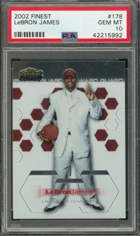 2002/03 Finest #178 LeBron James Rookie Card – PSA GEM MT 10